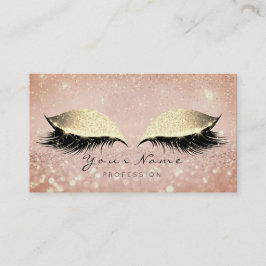 Makeup Rose Gold Lashes Extention Glitzer Beauty Terminkarte