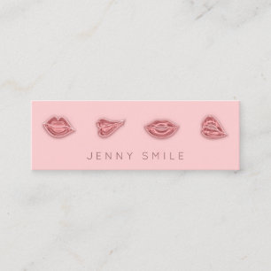 Makeup Rose Lip Nurse Cosmetic Injector Qr Logo Mini Visitenkarte