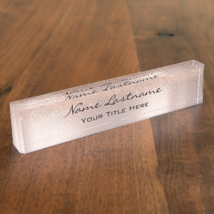 Makeup Rose Östhetiker Schönheitssalon Blush Namensplakette