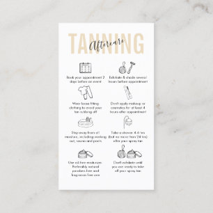 Makeup Salon Spray Tan Painting Aftercare Visitenkarte