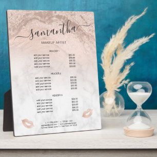 Makeup-Services für Kupfergold-Rose Glitzer Fotoplatte