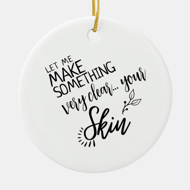 Makeup Skincare Berater Geschenkartikelästhetiker  Keramik Ornament (Vorne)