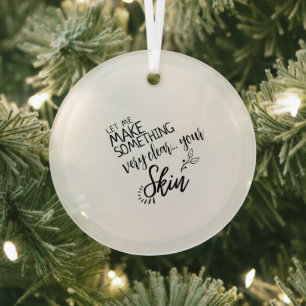 Makeup Skincare Berater Geschenkartikelästhetiker  Ornament Aus Glas