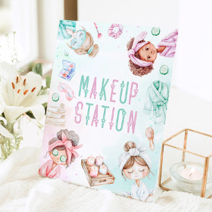Makeup Station Wellness-Center Party Geburtstag Sockelschild