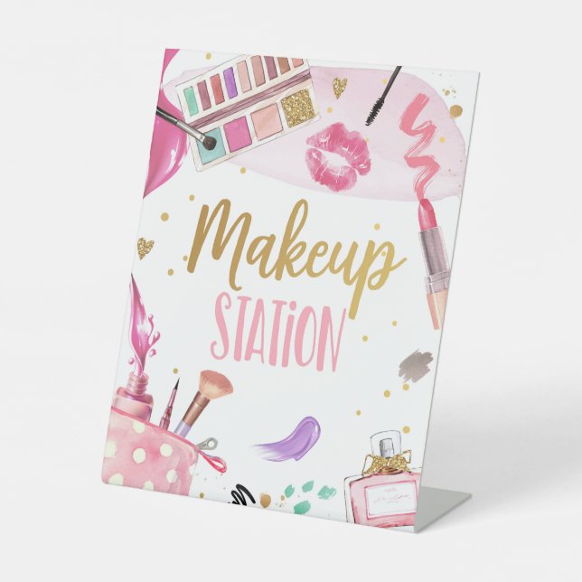 Makeup Station Wellness-Center Party Girl Glamour  Sockelschild (Vorderseite)