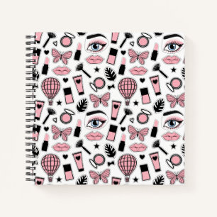 Makeup Sticker Muster Notizbuch