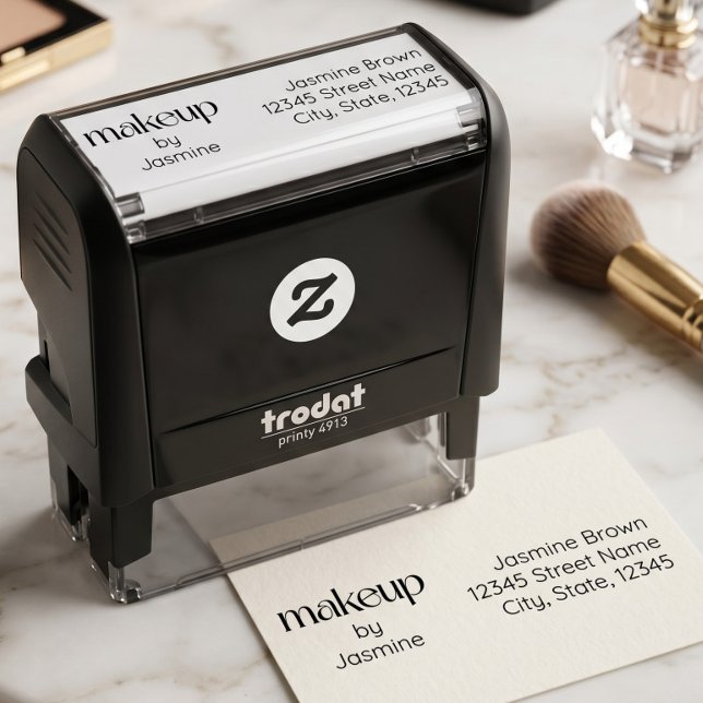 Makeup-Studio Individuelle Rücksendeadresse Elegan Permastempel (Von Creator hochgeladen)