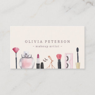 Makeup-Stylist, Aquarell-Visitenkarte Visitenkarte