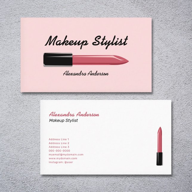 Makeup Stylist Visitenkarte (Makeup Stylist Business Card)