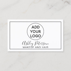 Makeup-Typografie Schwarz-weiß minimalistischer Ra Visitenkarte