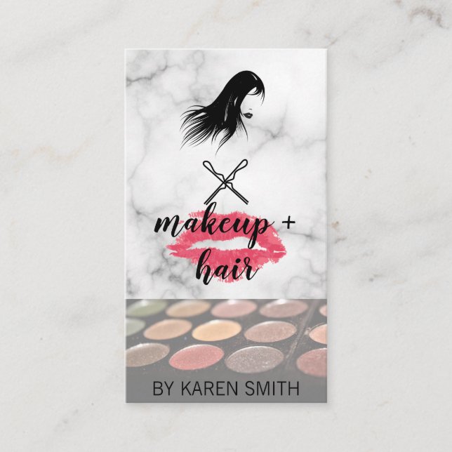 Makeup und Haare | Beautician | STYLIST Visitenkarte (Vorderseite)