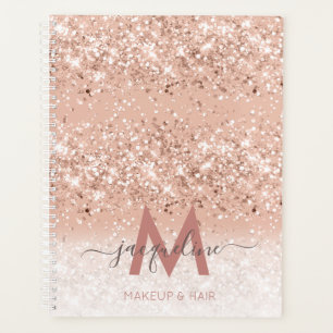 Makeup und ?Hair Monogram Blush Rose Gold Glitzer Planer