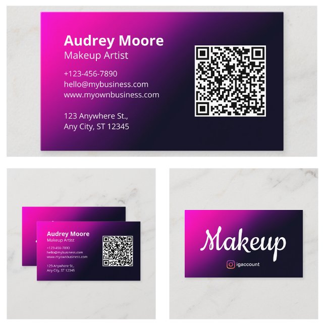 Makeup-Vorlagen Visitenkarte (Makeup Templates Business Card
)