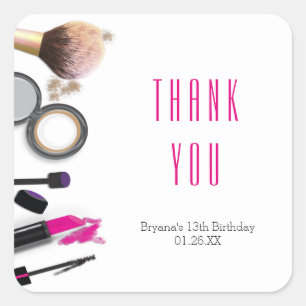 Makeup White Beauty Geburtstagsfeier Favor Sticker