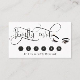 Makeup Wink Eye Brown Beauty Salon Loyalität Karte