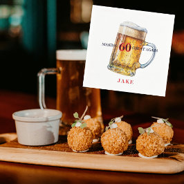 Making 60 Great Again Beer Birthday Party Serviette