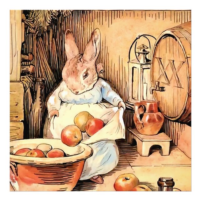 "Making Apple Cider" von Beatrix Potter Fotodruck (Vorne)
