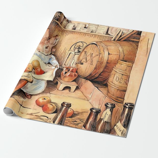 "Making Apple Cider" von Beatrix Potter Geschenkpapier (Ungerollt)