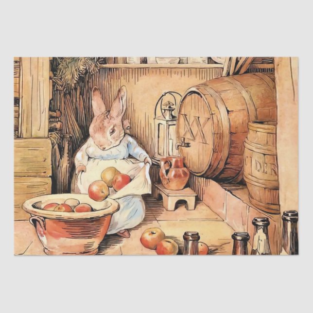 "Making Apple Cider" von Beatrix Potter Seidenpapier (Vorderseite)