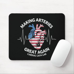 Making Arteries Great Again Herzkatheterlabor  Mousepad