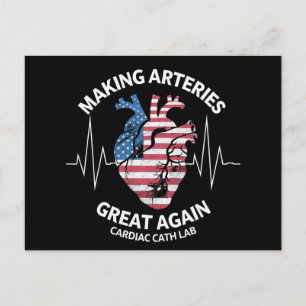 Making Arteries Great Again Herzkatheterlabor  Postkarte