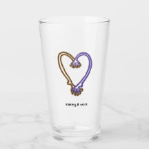 Making It Work Becher Quirk Herz Glas