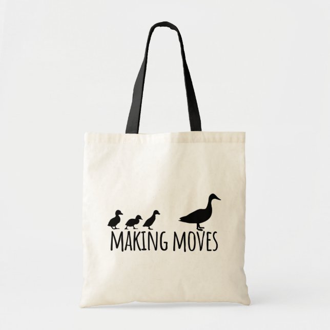 Making Moves Mama Duck and Ducklings Motivational Tragetasche (Vorne)