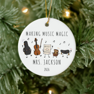 Making Music Magic Personalisierter Lehrer Keramik Ornament