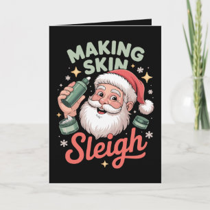 Making Skin Sleigh Weihnachten Santa-Makeup-Artist Karte