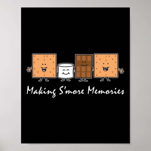 Making Smore Memories Camping Campfire Smores Cart Poster (Vorne)