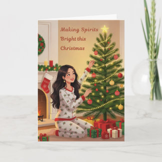 Making Spirits Bright Christmas Card Feiertagskarte