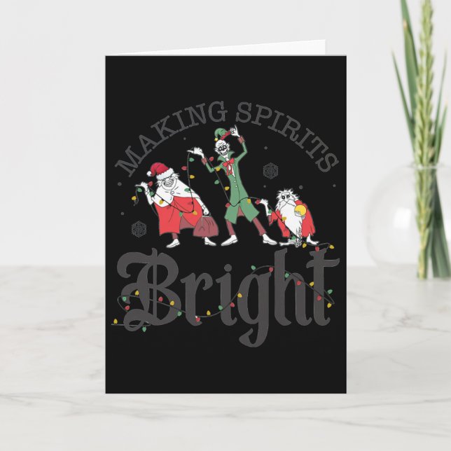 Making Spirits Bright Christmas Haunted Ghosts  Karte (Vorderseite)