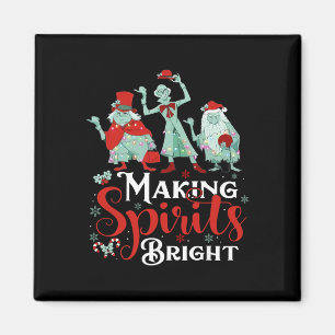 Making Spirits Bright Lustige Retro-Geister-Weihna Magnet