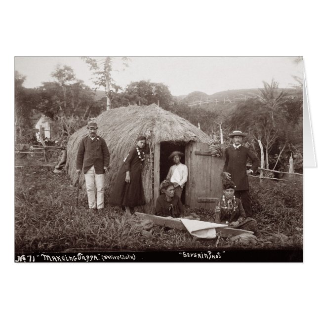 Making Tappa, a native tuth, c.1875 (sepia Foto) (Vorderseite (Horizontal))