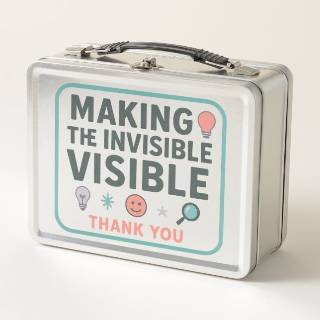 Making the Invisible VISIBLE | Inclusion Metall Brotdose (Vorderseite)