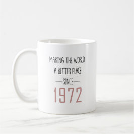 Making The World A Better Place 1972 Birthday Gift Kaffeetasse
