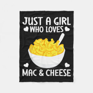 Makkaroni & Käse Lustiges Mädchen, das Mac &a Fleecedecke