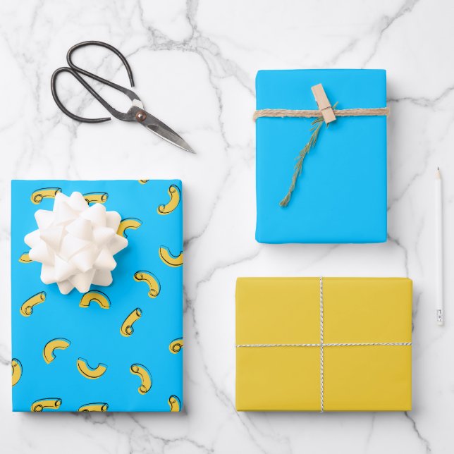 Makkaroni-Käse-Geschenkpapierbögen Geschenkpapier Set (Vorderseite)