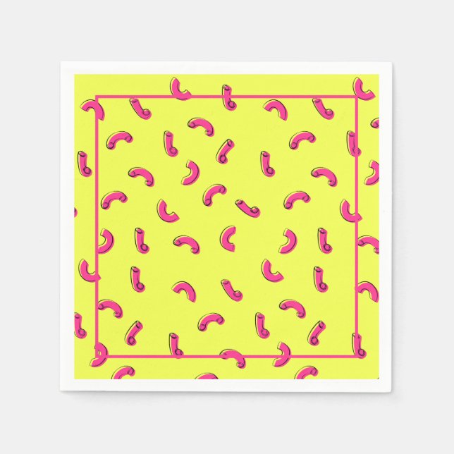 Makkaroni-Käse-Papier-Taschentuch Serviette (Vorderseite)