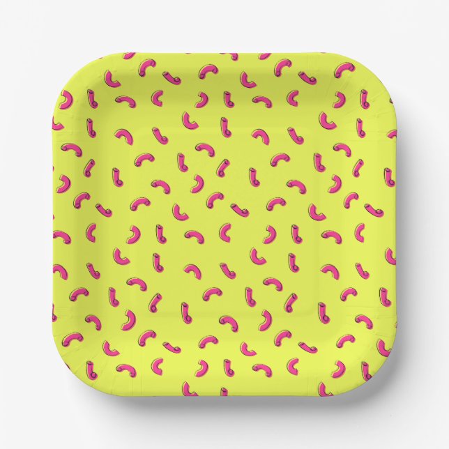 Makkaroni-Käse-Papierplatte Pappteller (Vorderseite)