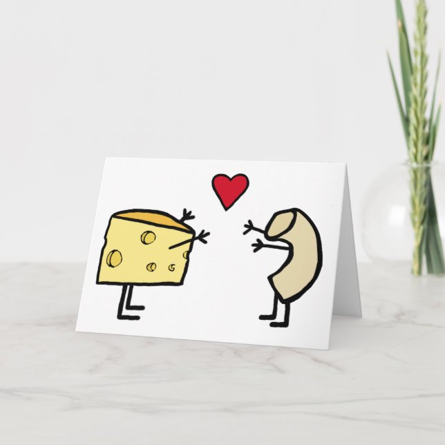 Makkaroni und Käse Karte (Vorderseite)