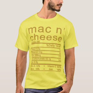 Makkaroni und Käse Nährstoffe Fakten Erntedank T-Shirt