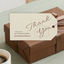 Makler-Dankeschön | Minimalistische Schrift-Gesche Geschenkanhänger