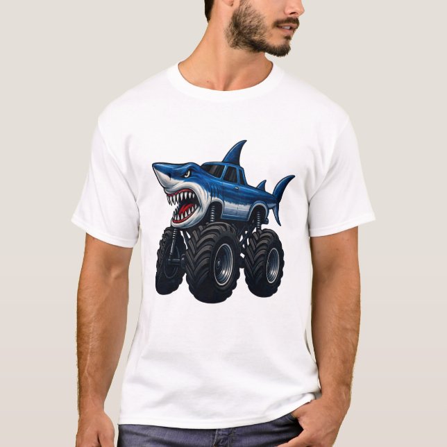 Mako-Hai Monstertruck T-Shirt (Vorderseite)