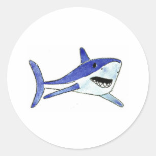 Mako-Haifisch Runder Aufkleber