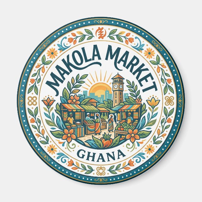 Makola-Markt Ghana Magnet (Vorne)