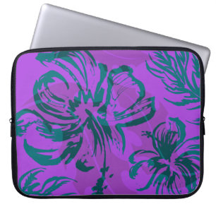 Makole Hibiskus Floral Hawaiian Neoprene Wetsuit Laptopschutzhülle
