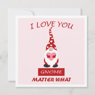 MAKOM1000- Gnome Cute Valentine Humor Feiertagskarte