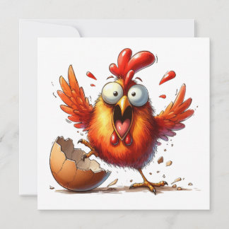 MAKOM - Watercolor Chicken Clipart Feiertagskarte