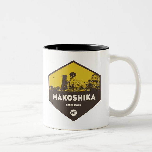 Makoshika Staat Park, Montana Zweifarbige Tasse (Rechts)